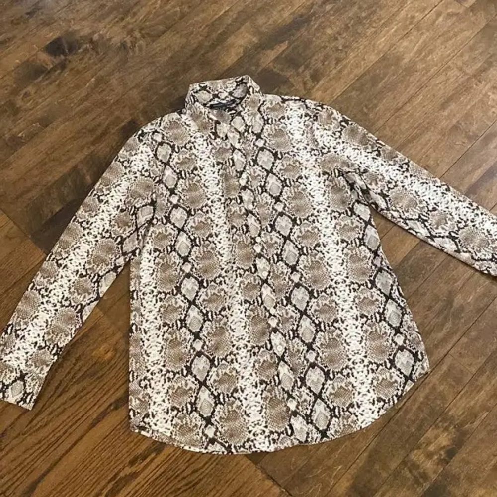 Banana Republic snake print shirt